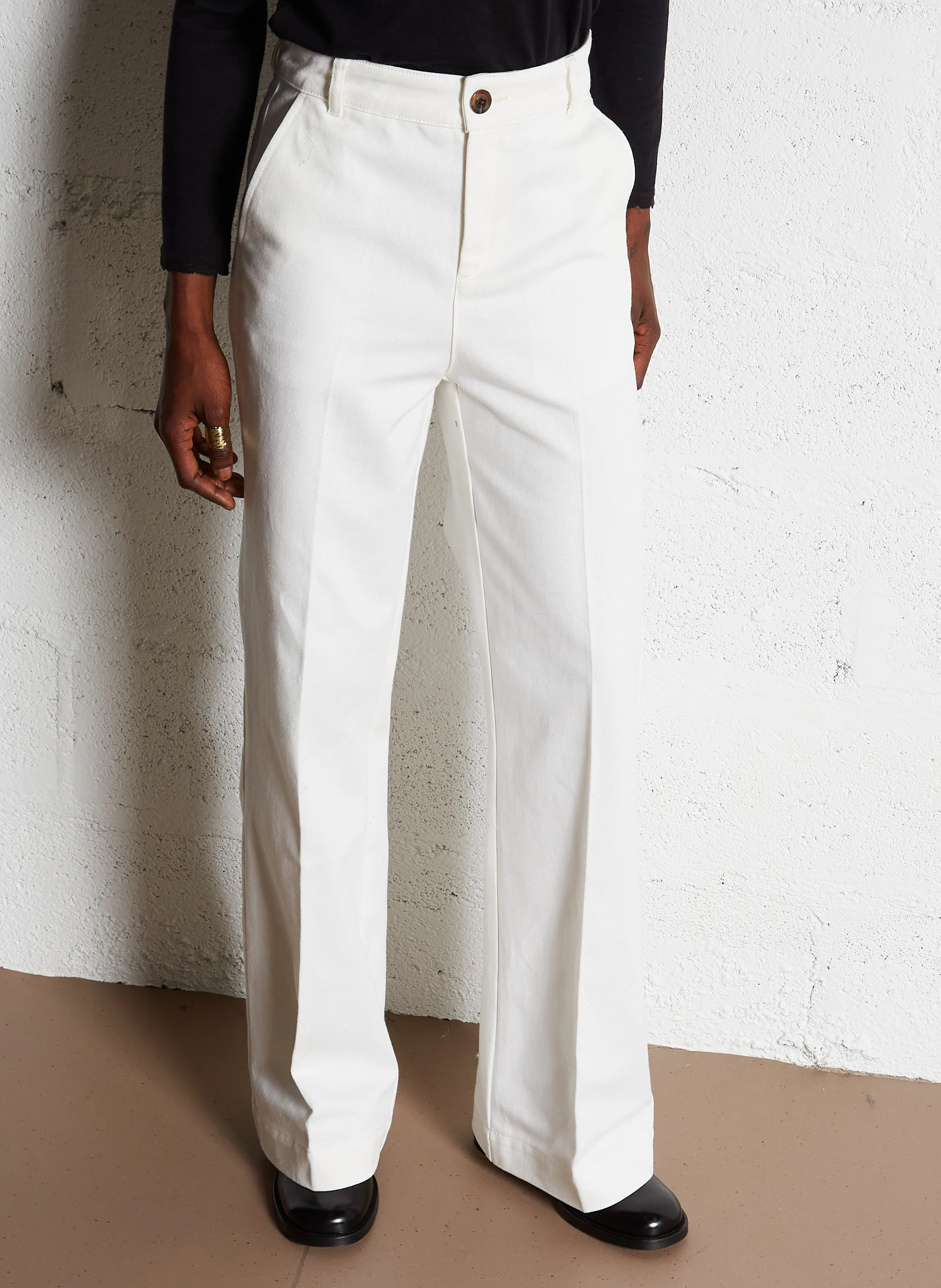 CALIFORNIA - Jean large en coton | Blanc