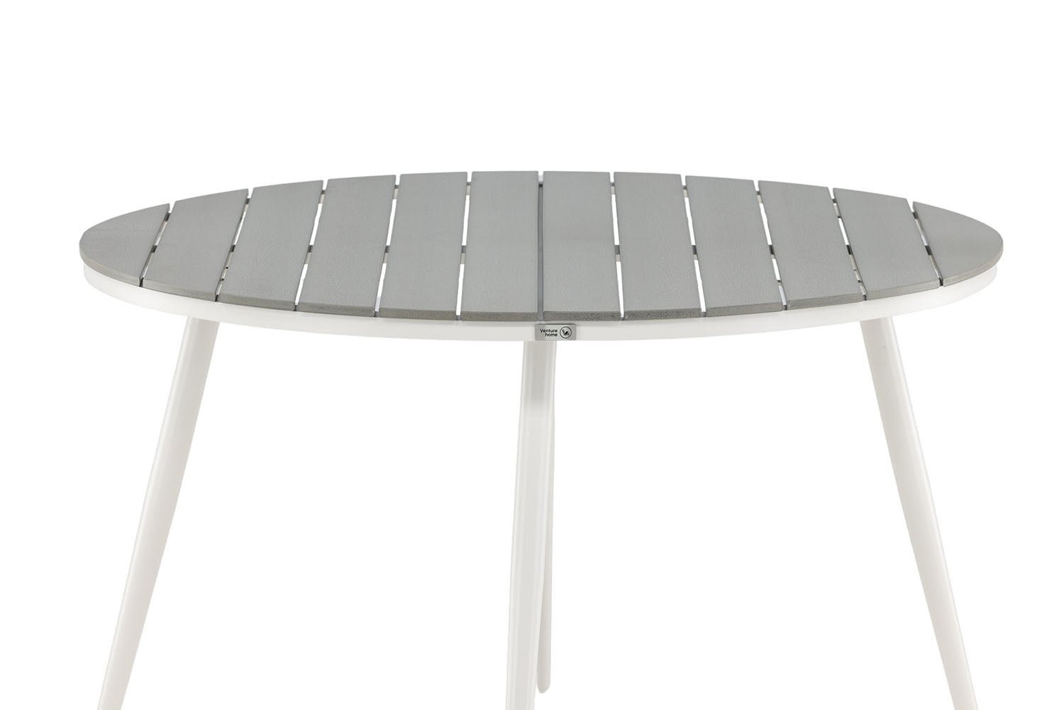 Solis Tuintafel - ø120cm - Wit Grijs