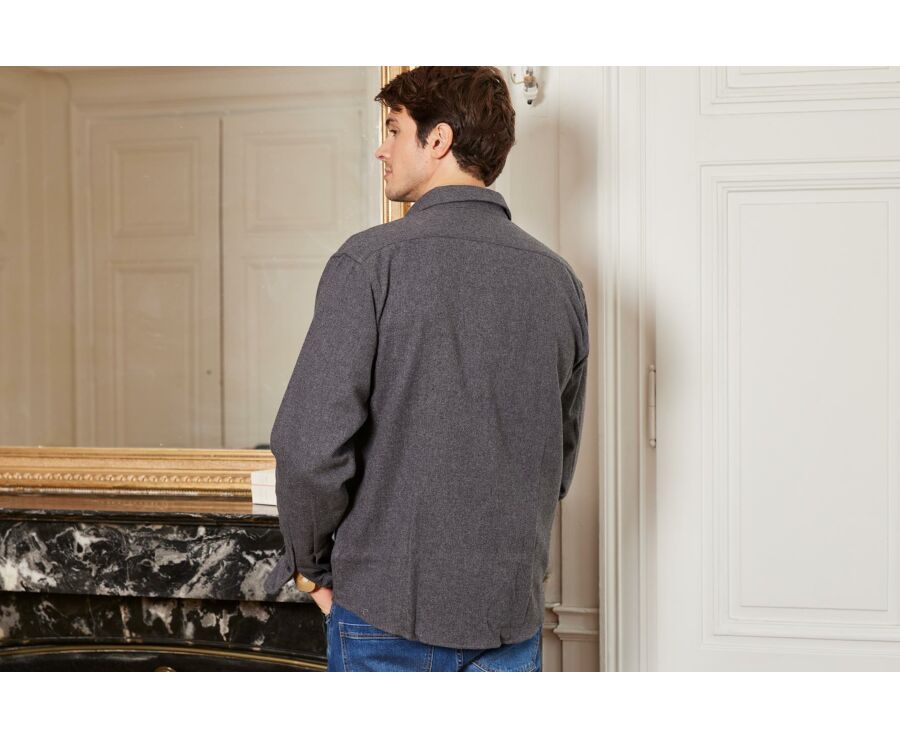 Surchemise en flanelle Gris anthracite - ANGELIN