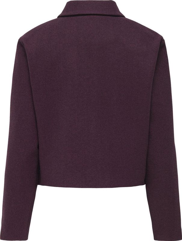 JDY - Tussenjas - Gemeleerd - Polyester - Puntkraag - Lange Mouwen