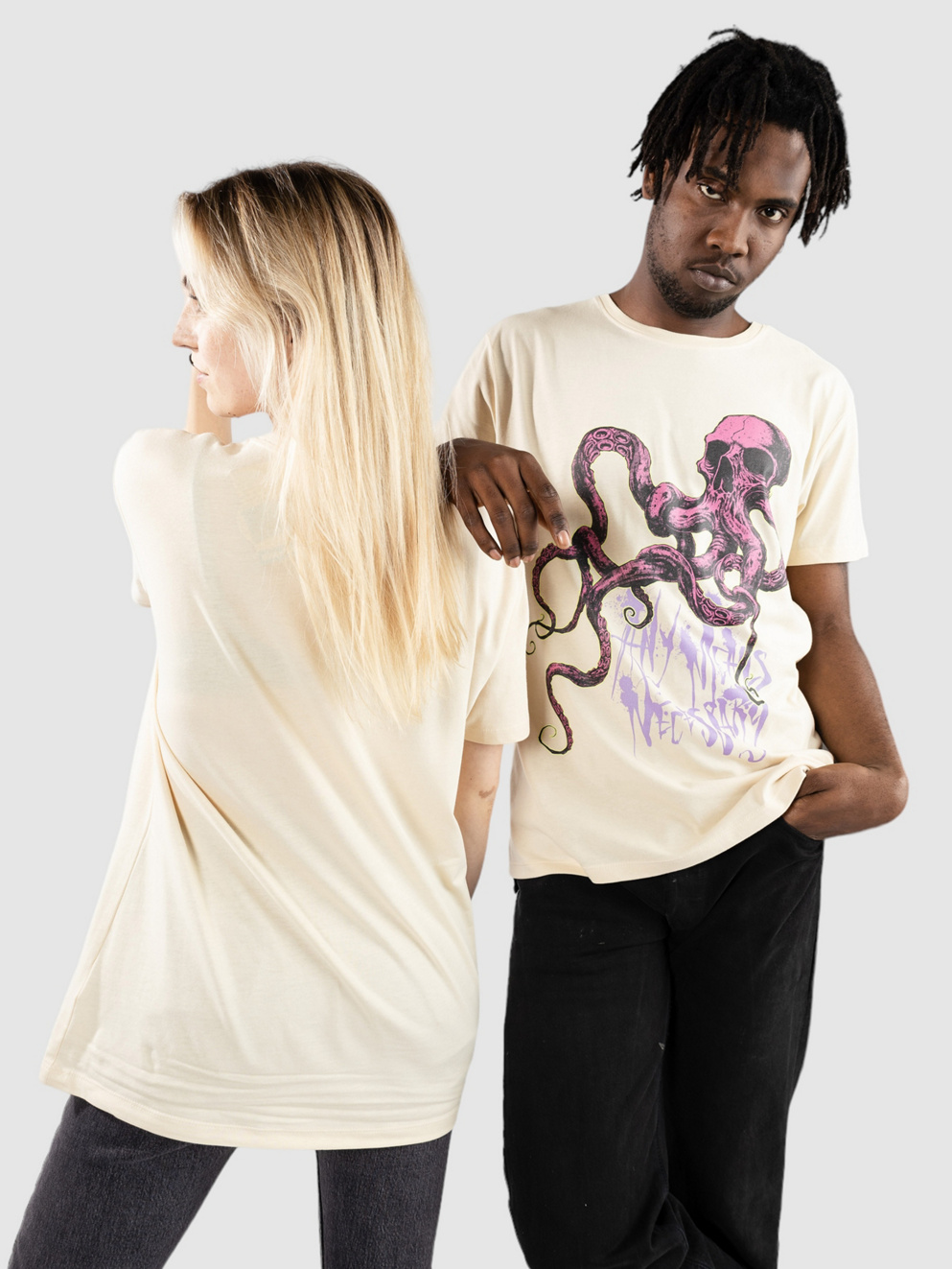 Any Means Necessary Skulltapus T-Shirt natural