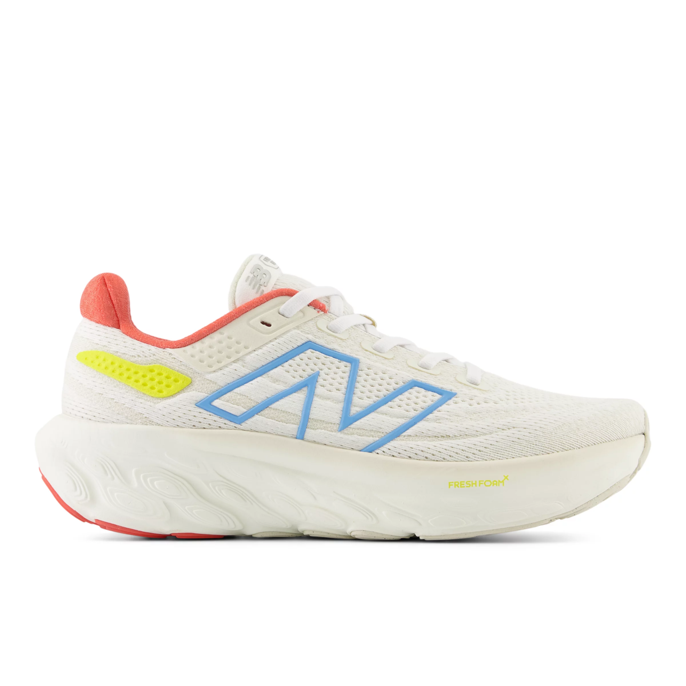 Fresh Foam X 1080 v13 Sea salt con coastal blue e gulf red