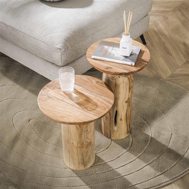 Hoyz Collection - Bijzettafel River Solid XL - Massief Acacia Naturel