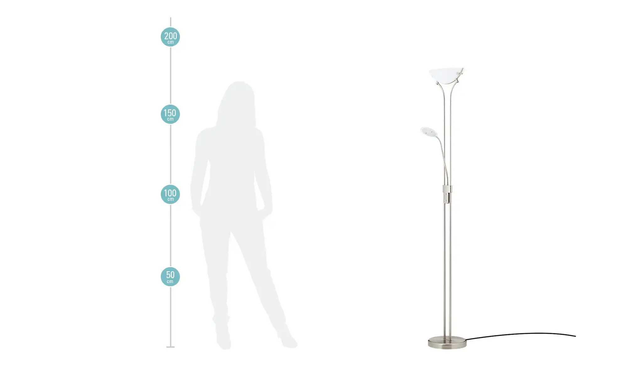 KHG LED-Deckenfluter, 2-flammig