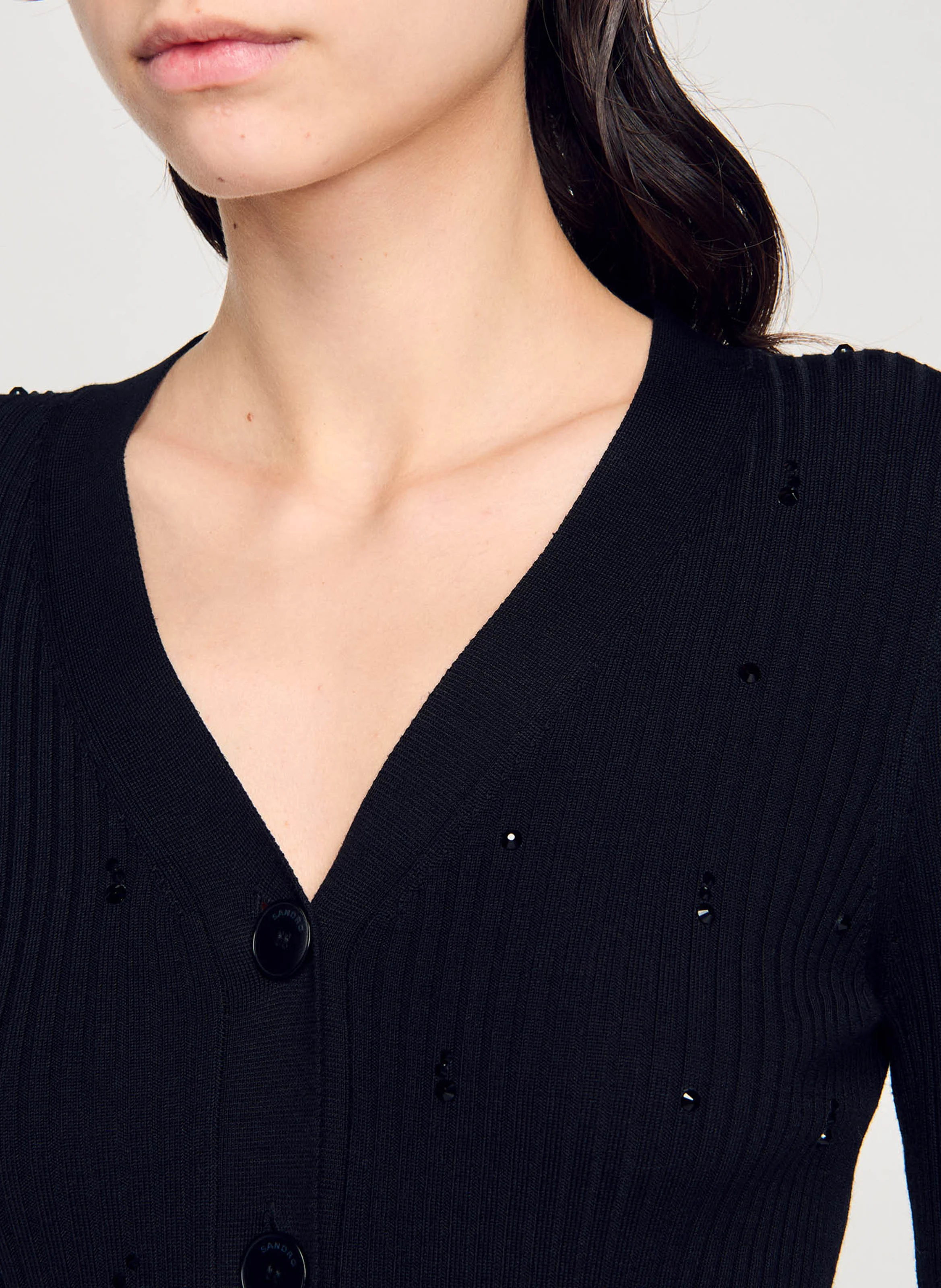 Gilet col V | Noir