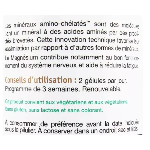 NHCO Magnésium Bisglycinate Amino-Chélaté Magnésium 42 gélules