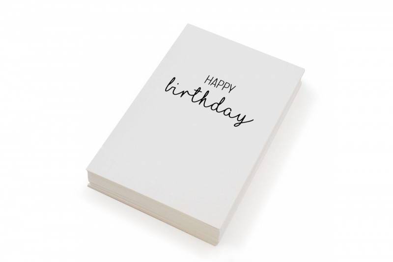 Gratulasjonskort, Happy Birthday