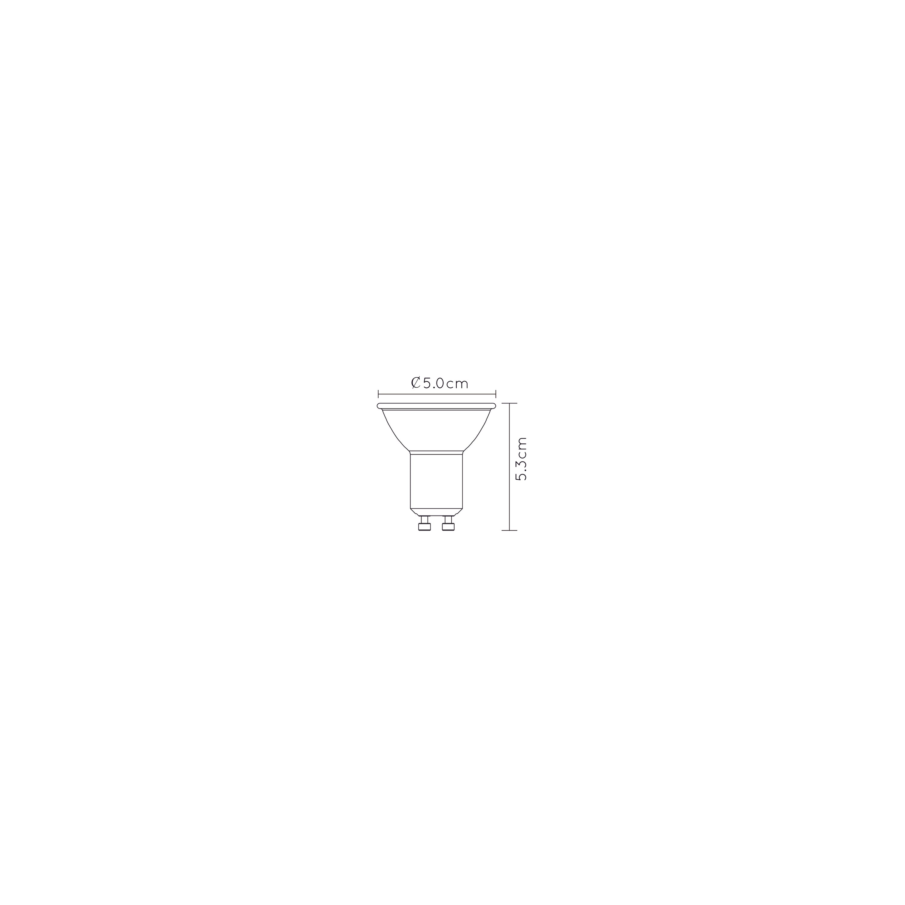 MR16 LED lichtbron GU10 5W 3000K dimbaar zwart