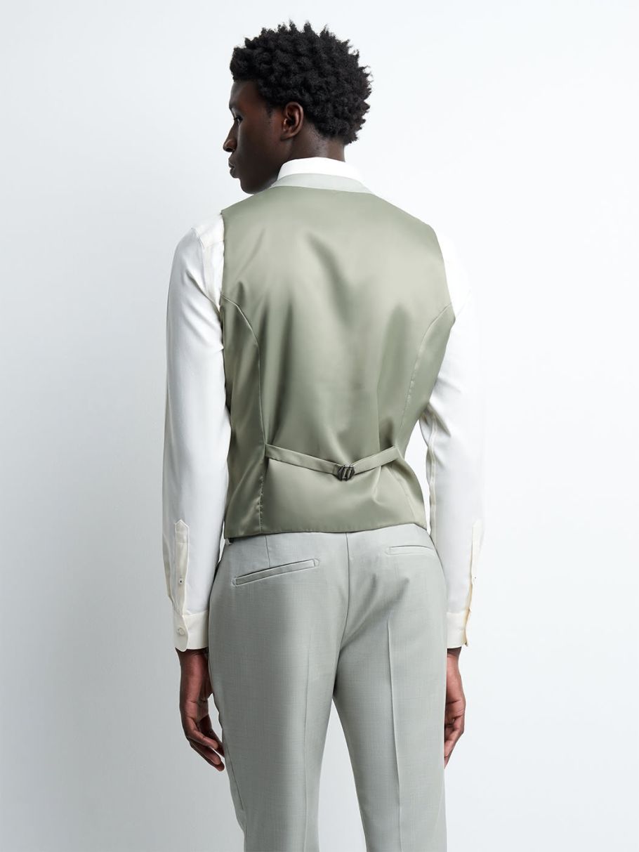 Gilet coordonnable en laine uni