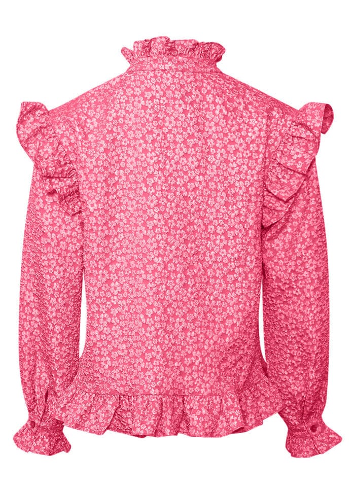 Noella Reno Ruby Ruffle Blouse 031 bright pink