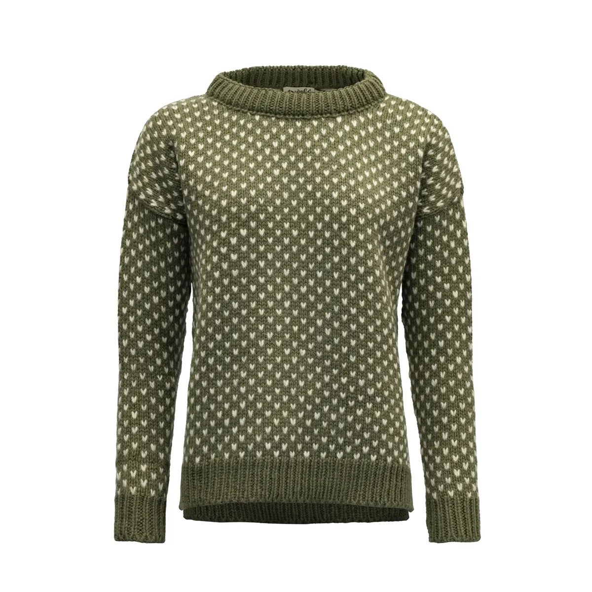 Devold Nordsjø Womans Split Seam Sweater Olive