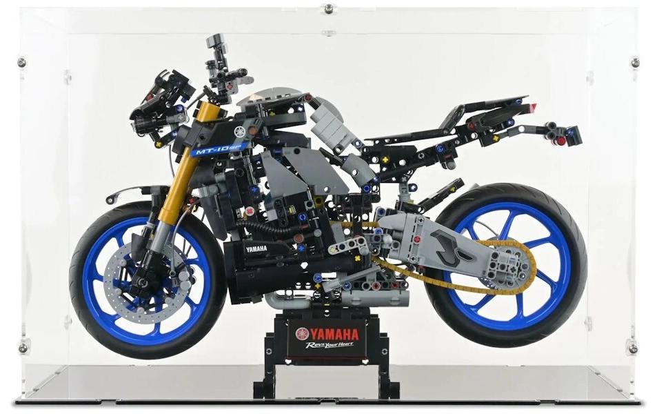 Baukasten Acryl-Display für LEGO 42159 Yamaha MT-10 SPAcry-Display-Box mit schwarzem Boden