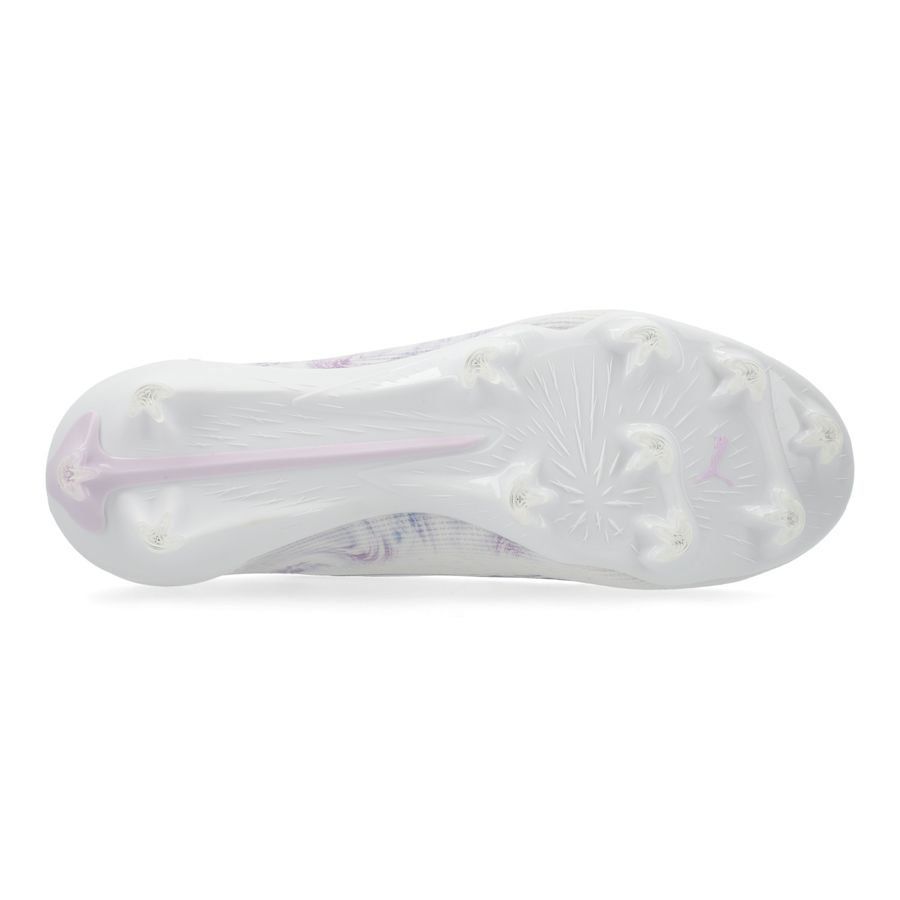 PUMA Ultra 5 Ultimate FG Brilliance - Blanc/Noir/Spring Lavender Femme ÉDITION LIMITÉE