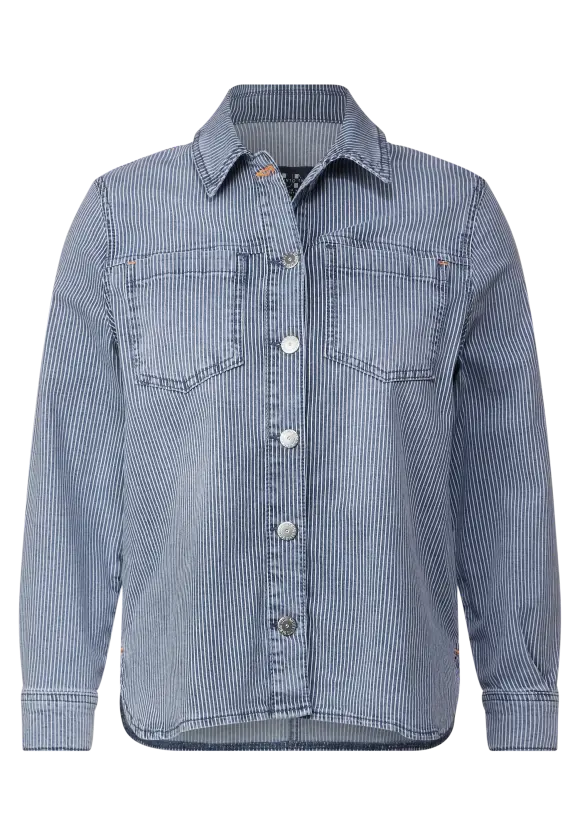 Jeans Overshirt - mid blue wash