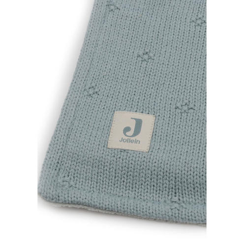 Couverture velvet Cosy knit - Sea green - JOLLEIN