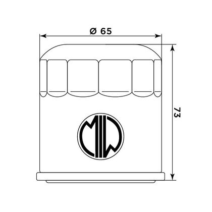 Filtre à huile Meiwa 268303 Type origine