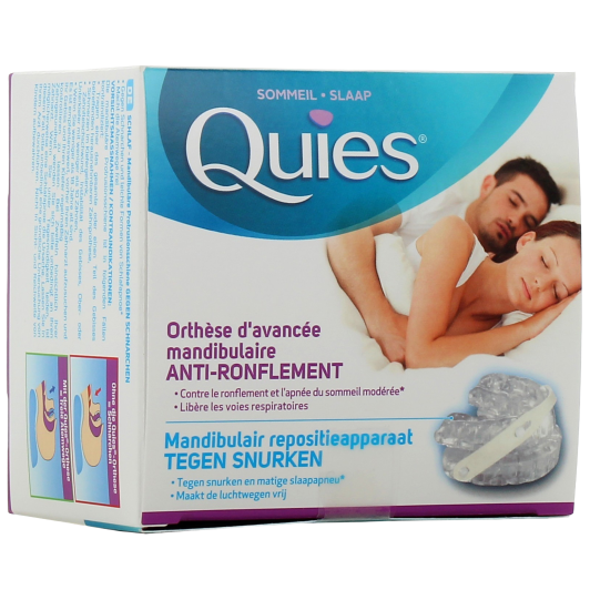 Orthèse d'avance mandibulaire Quies - Ronflements et apnée du sommeil