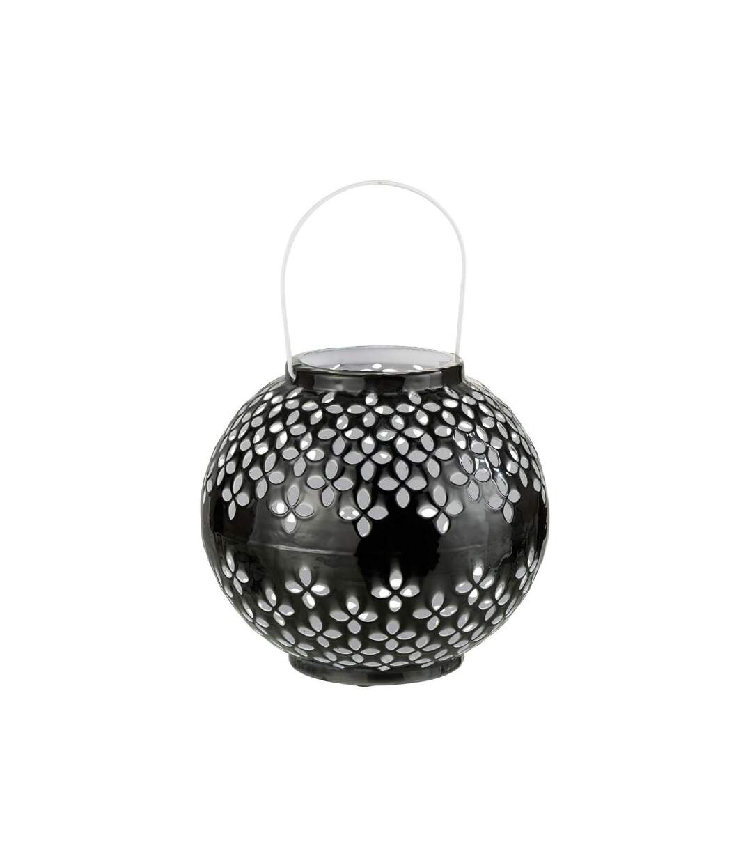 Paris Prix - Lanterne Ronde Métal sévilla 19cm Noir
