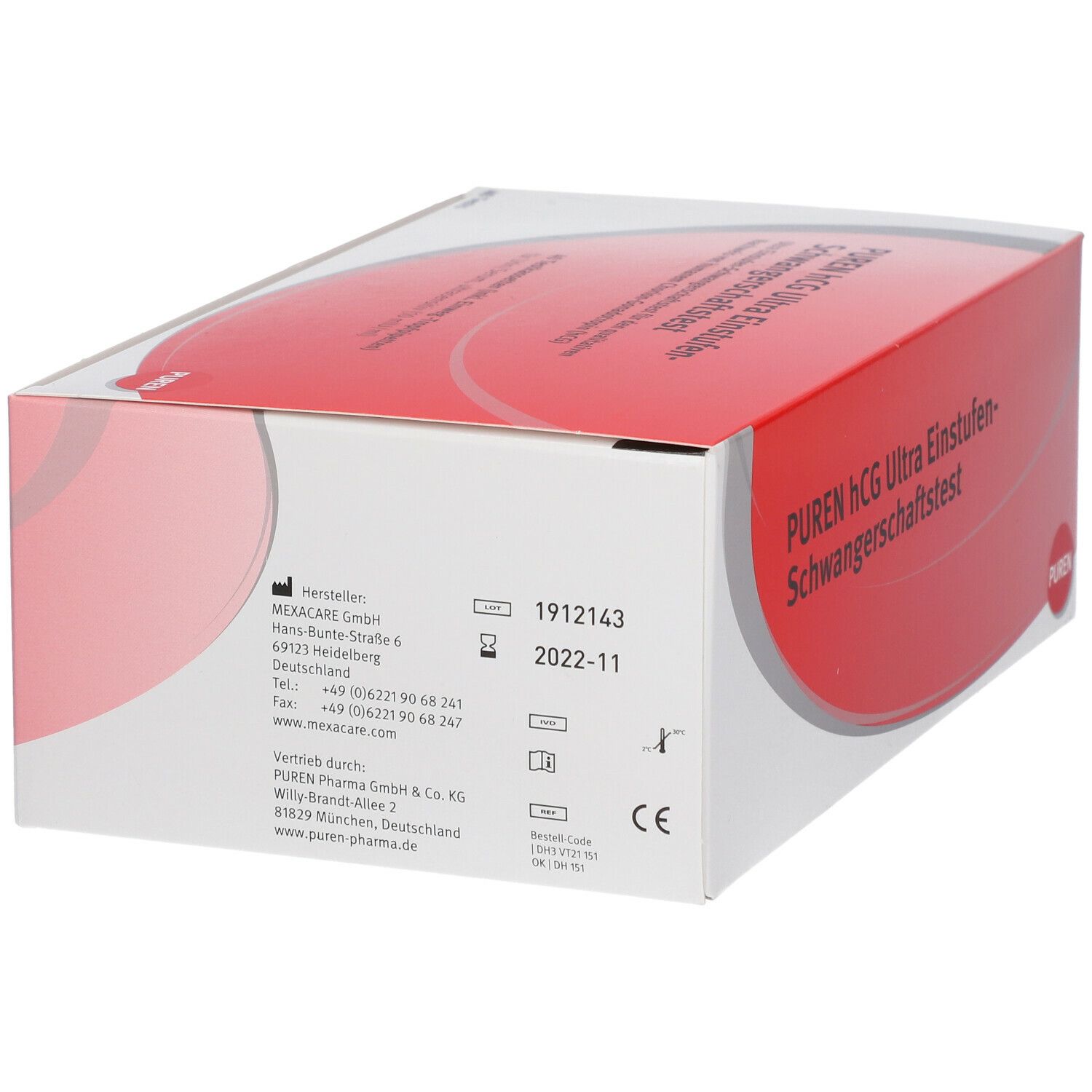 PUREN HCG ultrasensitiv Schnelltest für Urin