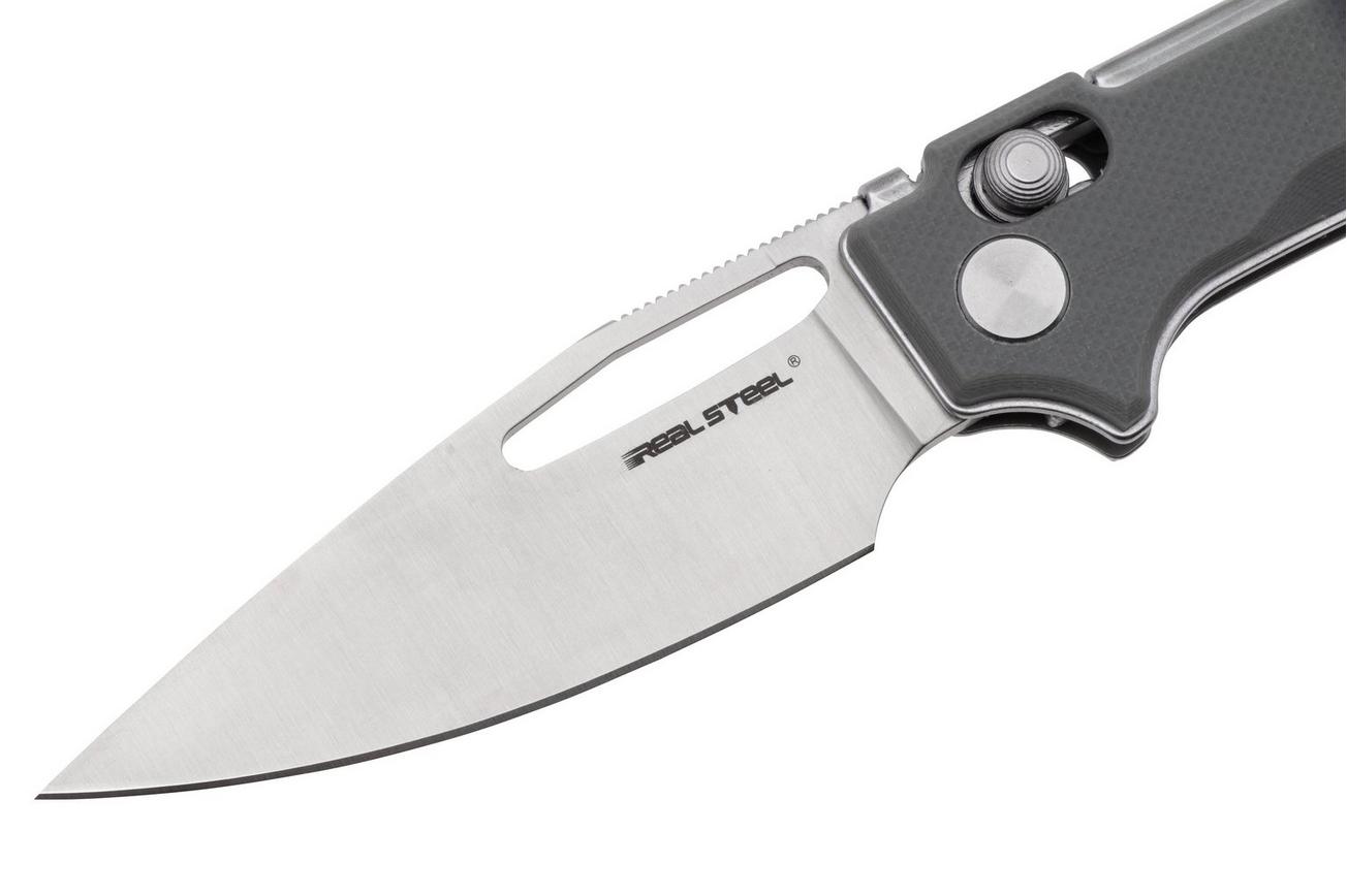Real Steel Vis 8051HS Satin 12C27, Grey G10, zakmes, Jakub Wieczorkiewicz design