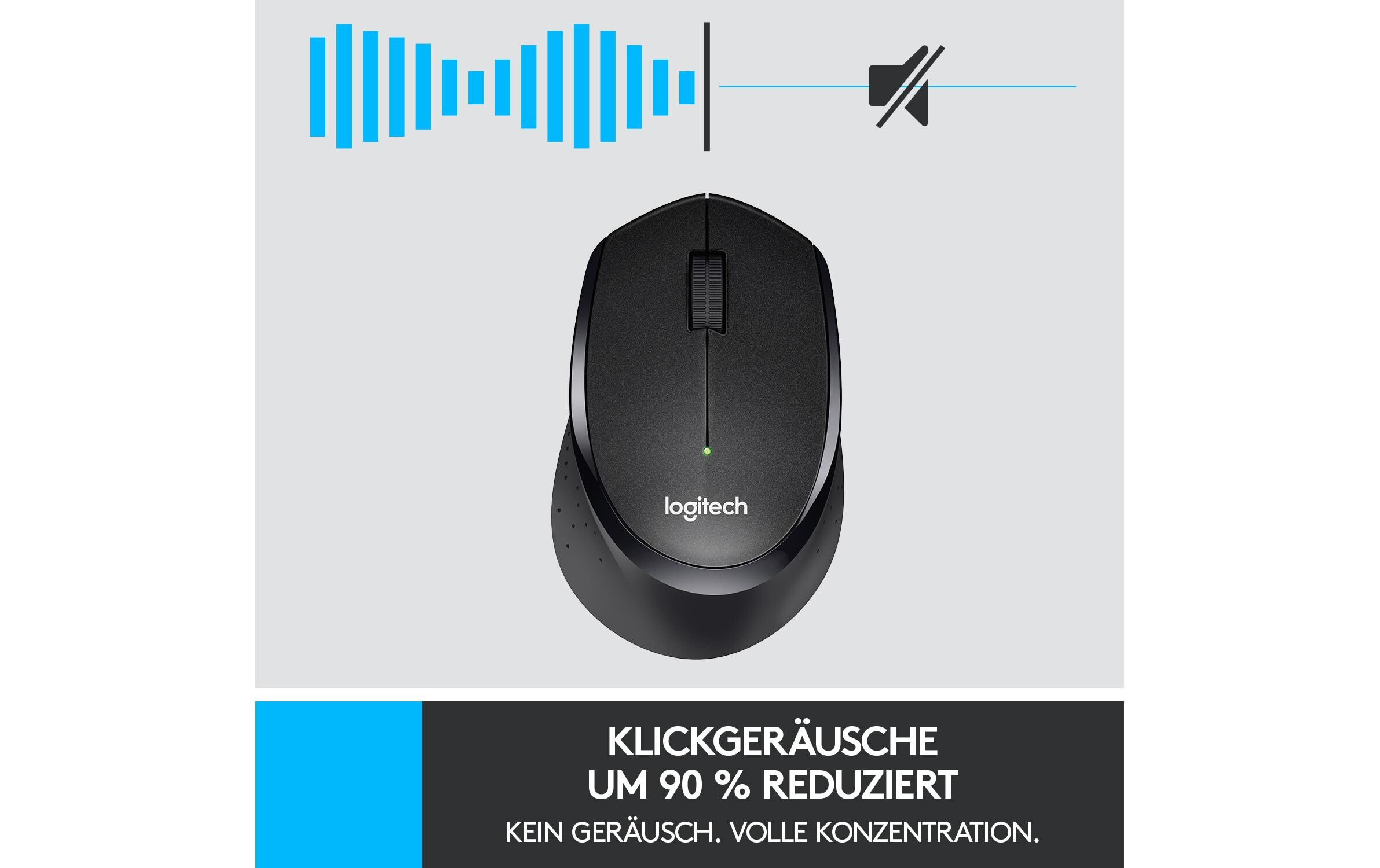 Maus M330 Silent PlusGeräuscharme USB-Funkmaus mit 1000 dpi Optical Tracking