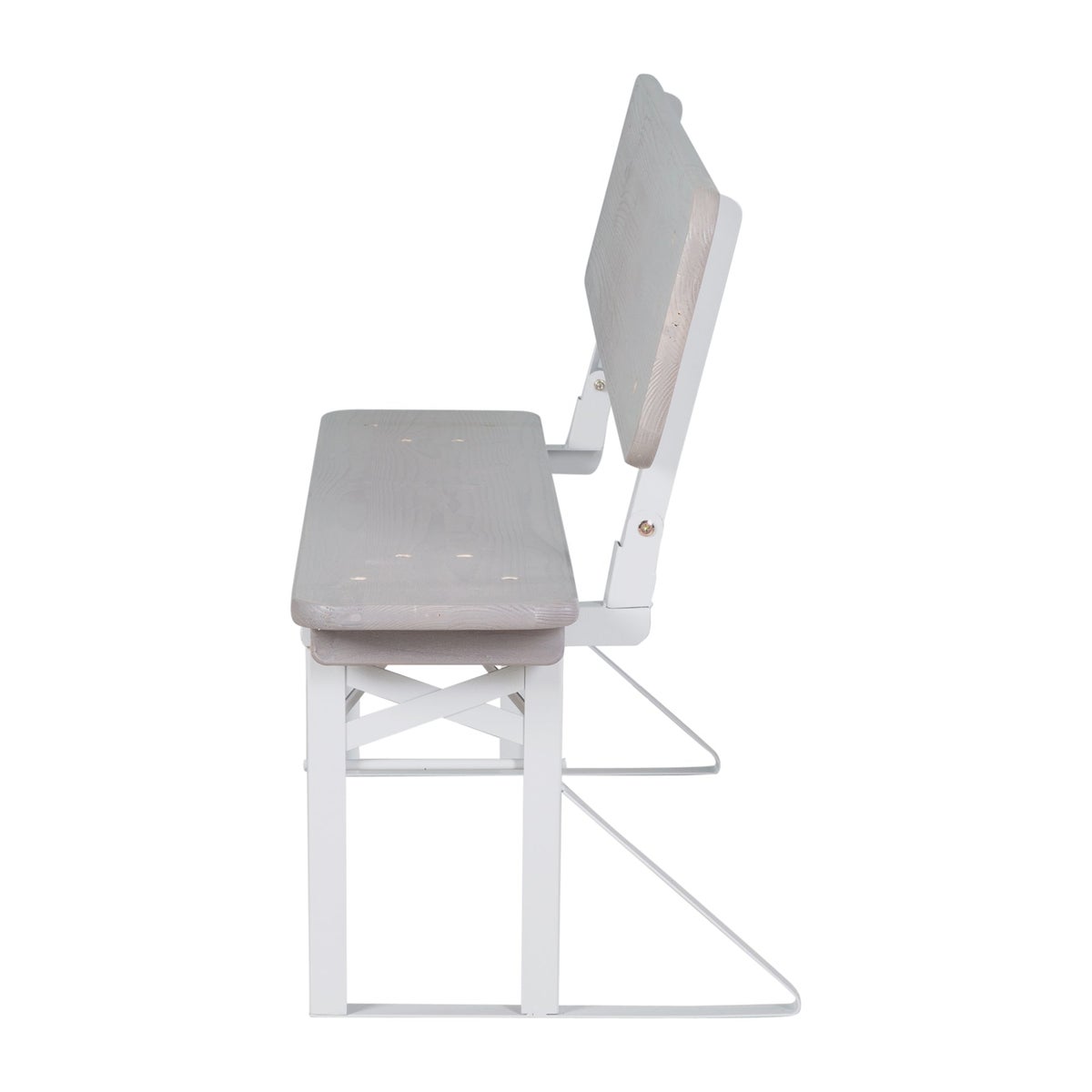 ROBA Outdoor Kinderfeestset met rugleuning - FSC-gecertificeerd hout - Grijs gebeitst