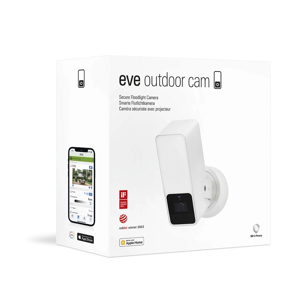 eve Outdoor Cam Smarte Flutlichtkamera weiss