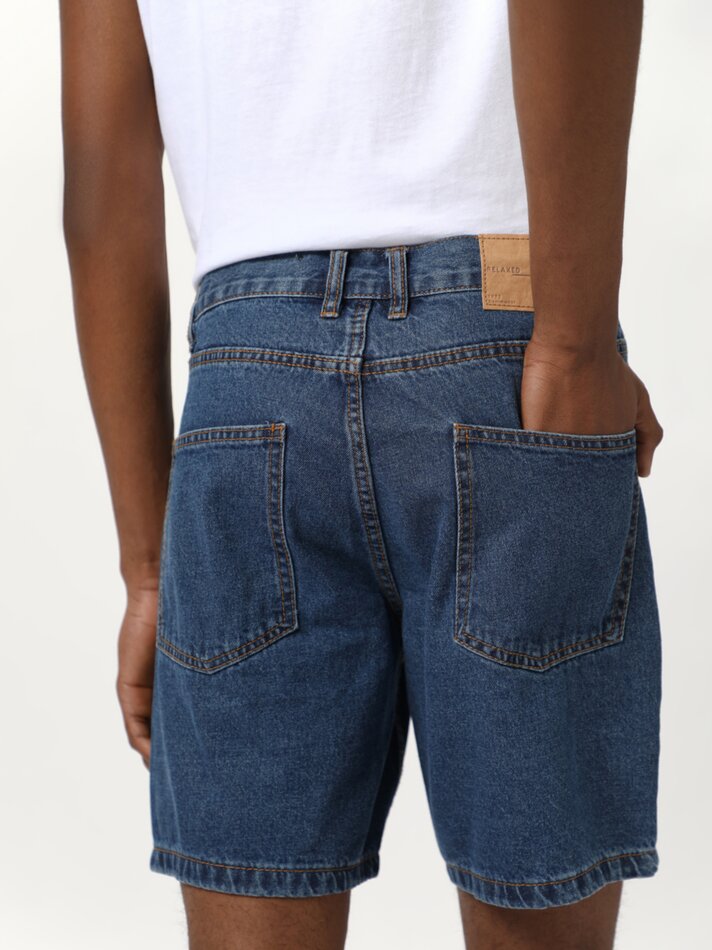 Bermuda jeans slim fit - Azul