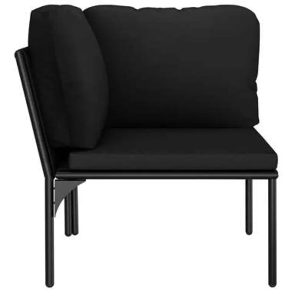 vidaXL - Loungeset - Zwart - PVC