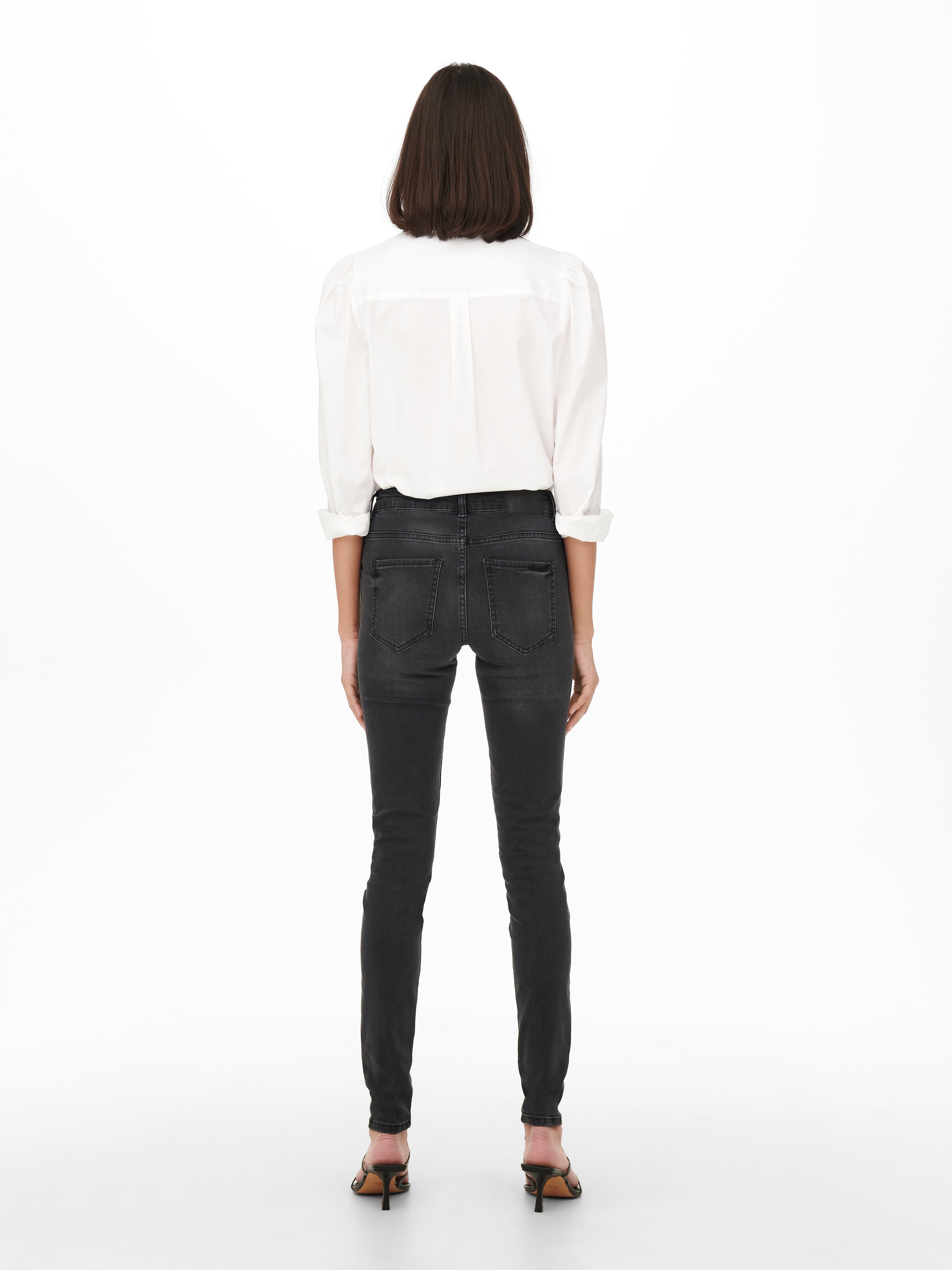 JDYBLUME Mittlere Taille Skinny Fit Jeans Black Denim