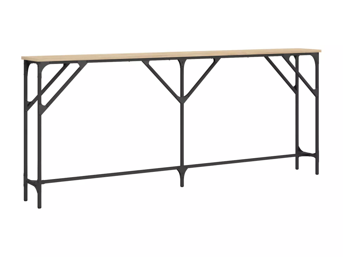 Table console chêne sonoma 180x23x75 cm bois d'ingénierie