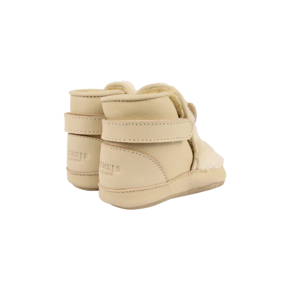 Richy Booties | Polar Bear | Off White Curly Faux Fur