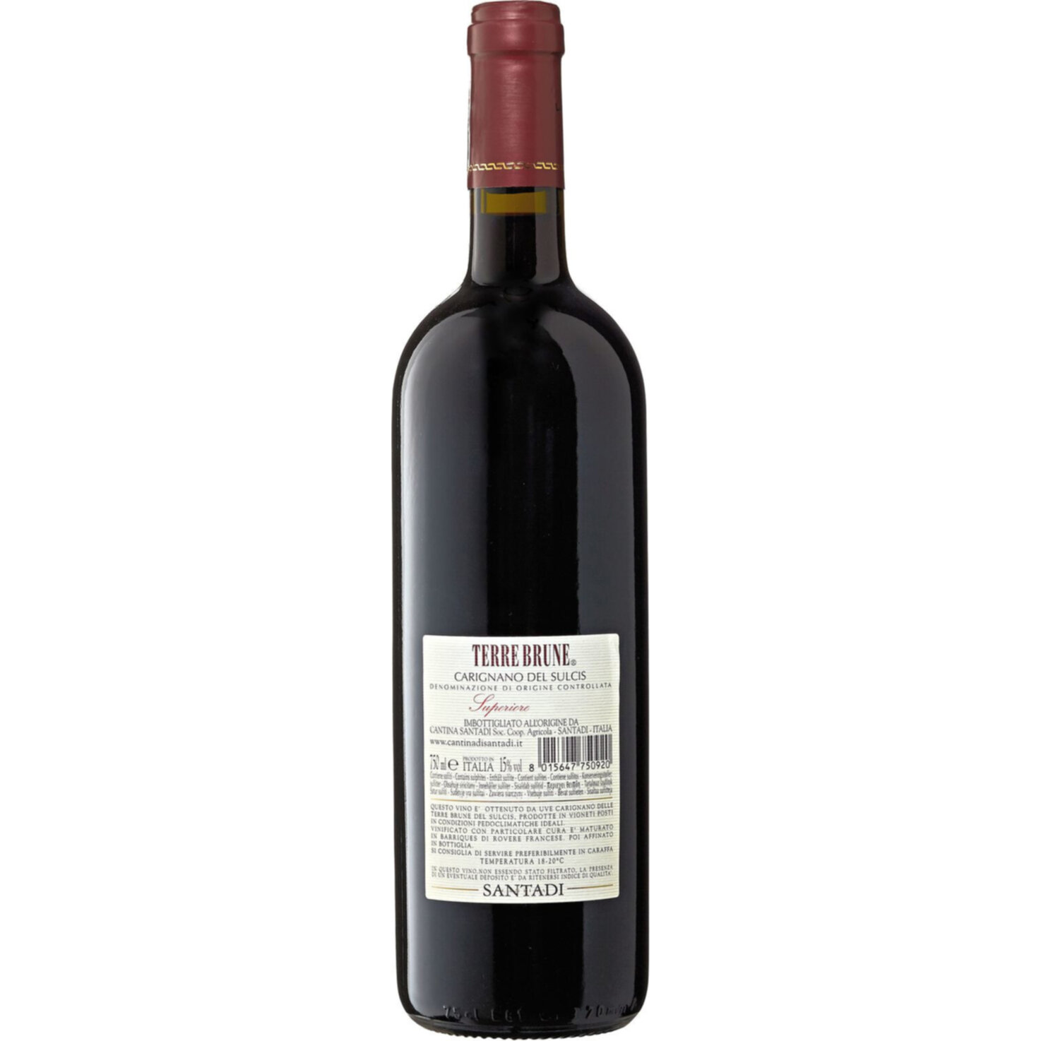 Carignano del Sulcis DOC Superiore Terre Brune Cantina di Santadi -75cl