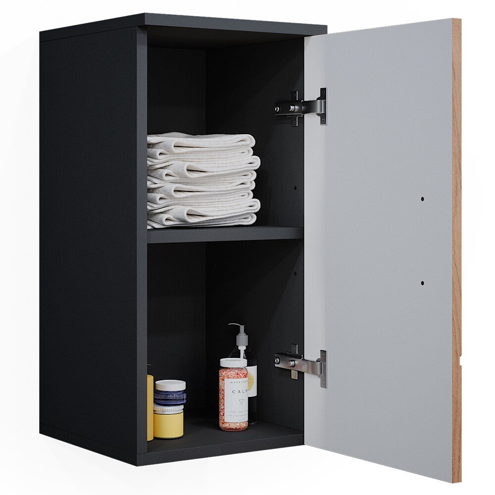 Vicco Hängeschrank Badschrank Badezimmermöbel Irma Anthrazit Eiche modern 30x59 cm Badezimmer Schrank Badmöbel Schranktür Schrankfach Einlegeboden Ablagefach Aufbewahrung