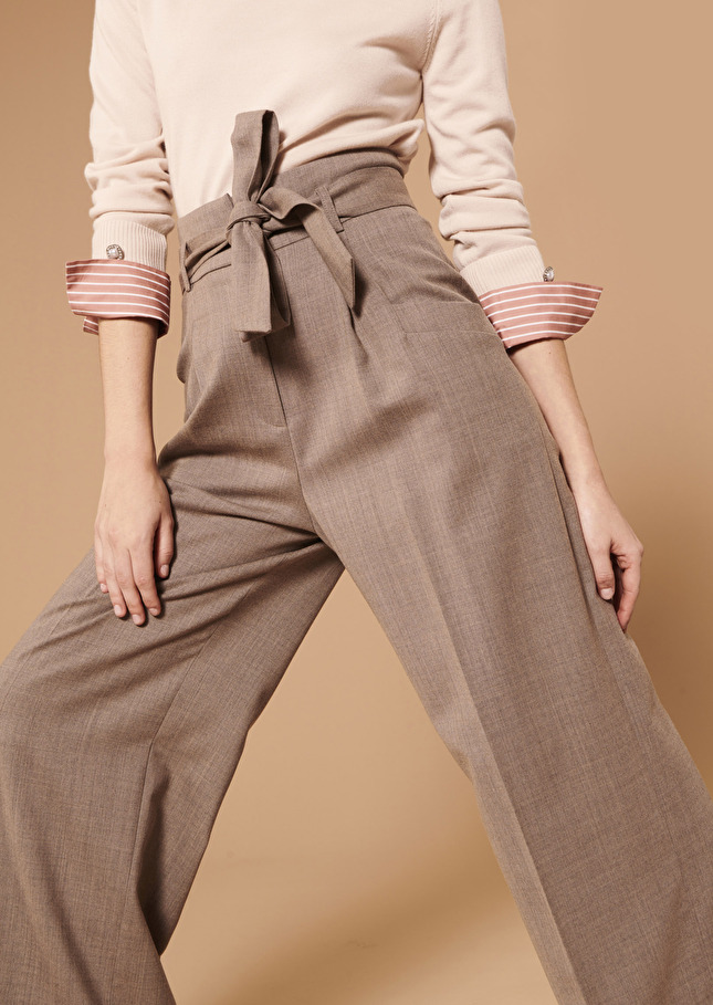 Pantalon Pylabeige en flanelle