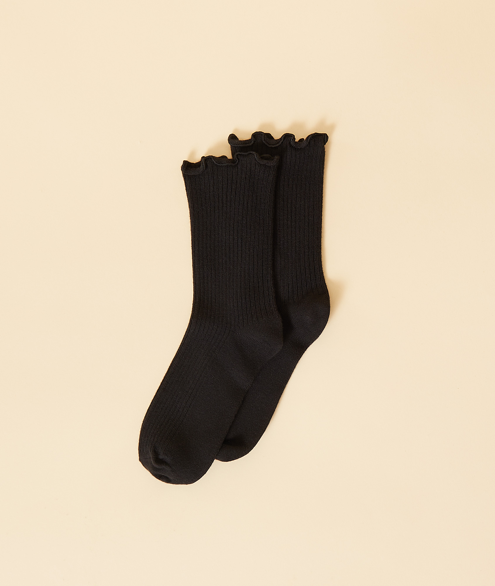 Chaussettes mode unies à volants