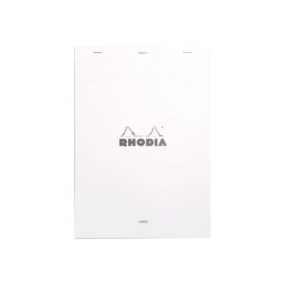 Rhodia - Bloc notes N°18 - A4 - 160 pages - petits carreaux - 80g - blanc