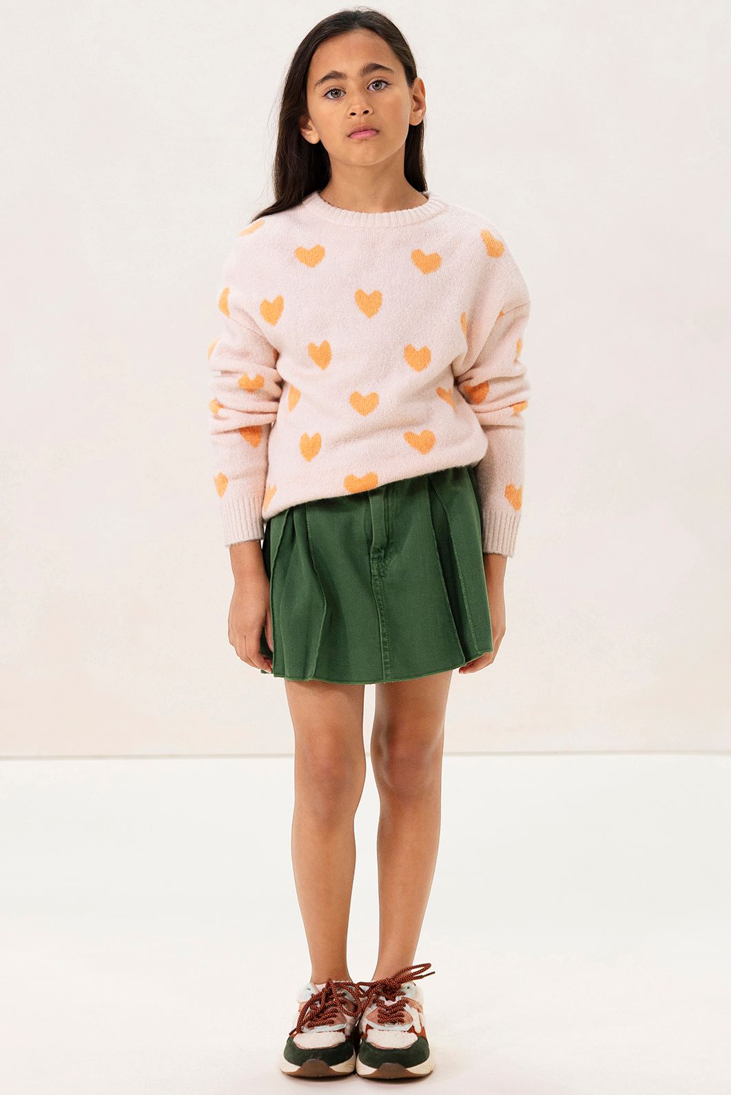 Donkergroene denim rok