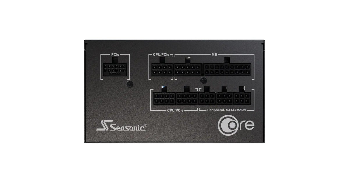 SeasonicCore GX-750-V2 ATX3.1 modulaire 750 watt voeding   (Zwart, 1x 12V-2x6, 2x PCIe)