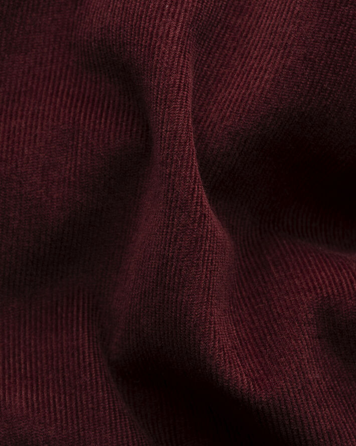 ETON Contemporary Fit Dark Red Corduroy Shirt Rød