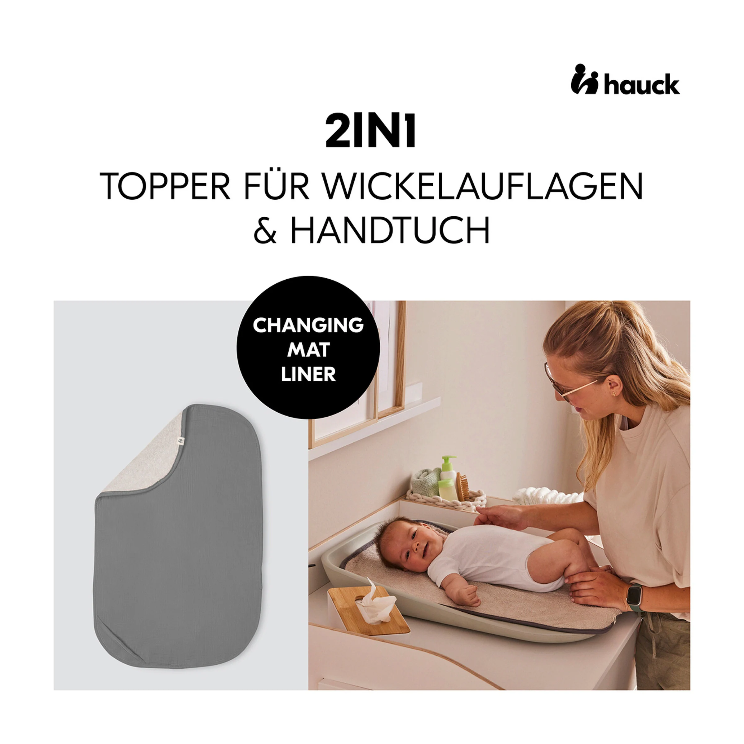 Hauck Wickelauflagenbezug 2in1