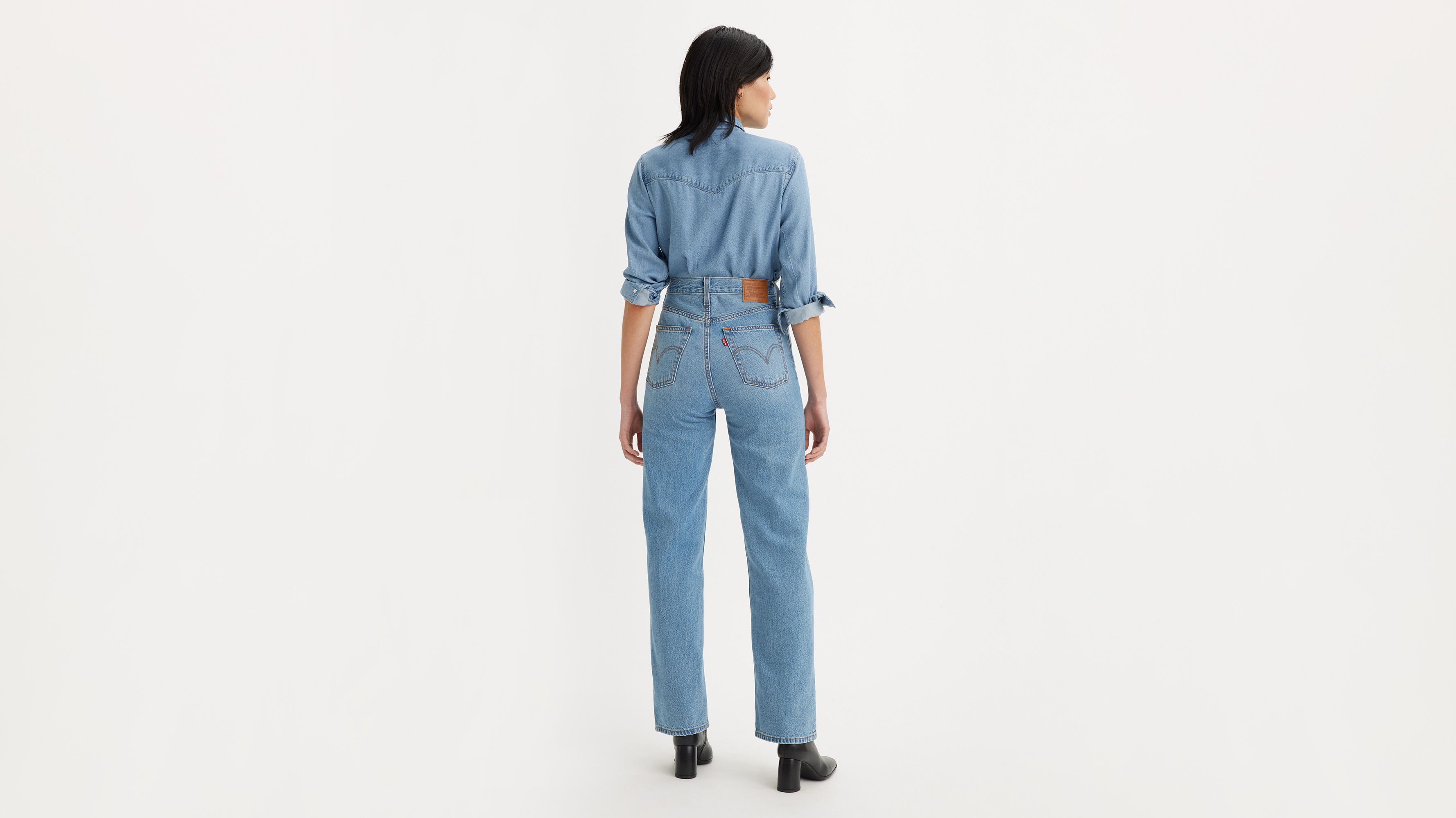 Jean Ribcage Droit Cheville - In the middle - Bleu