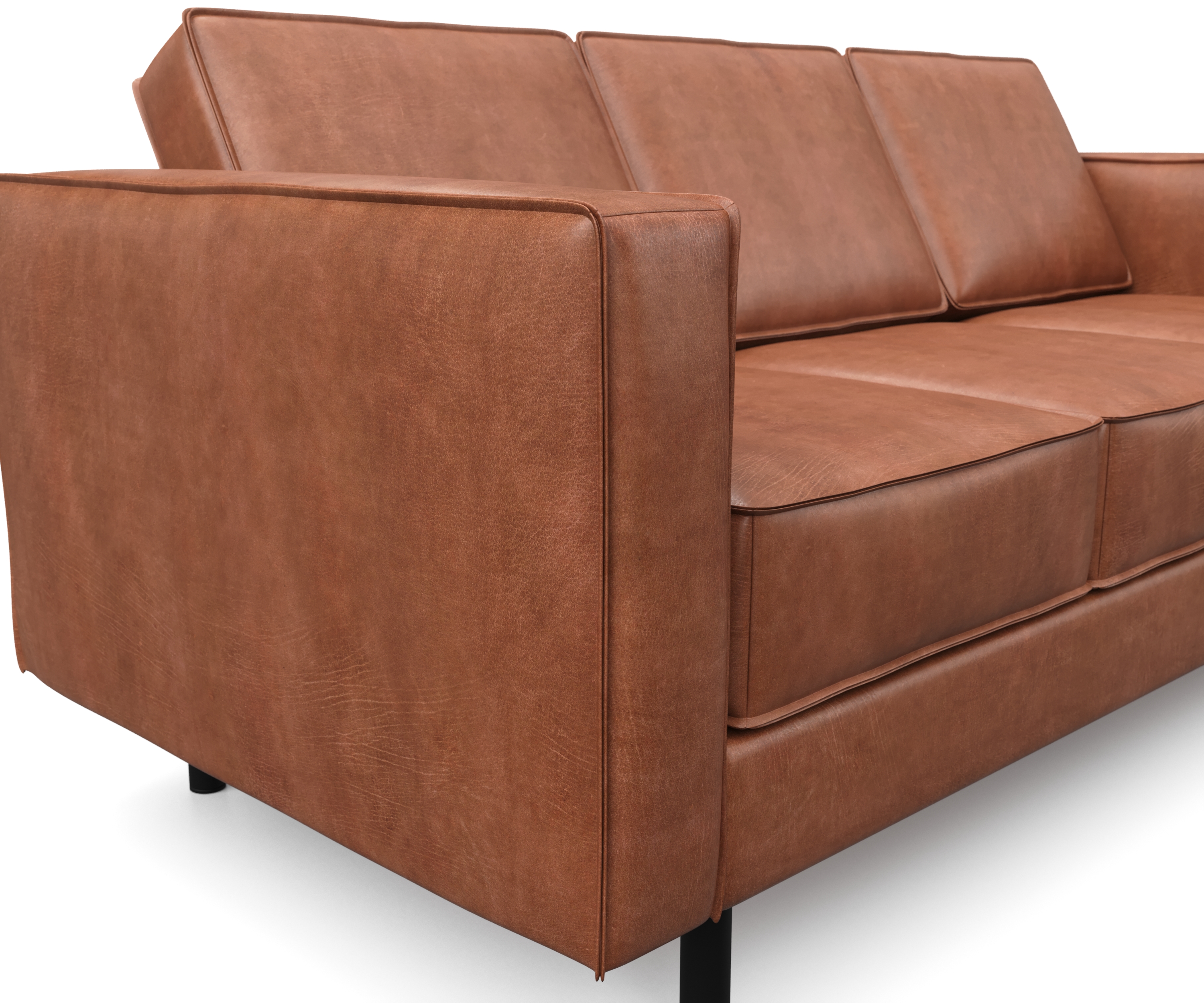 Bigsofa Leder DUKE 3-Sitzer braun