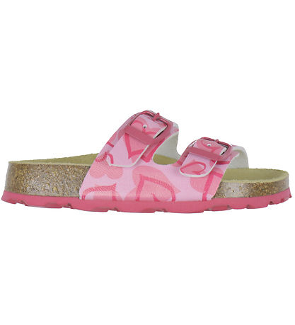 Superfit Sandalen - Fussbett-Slipper - Pink m. Herzen