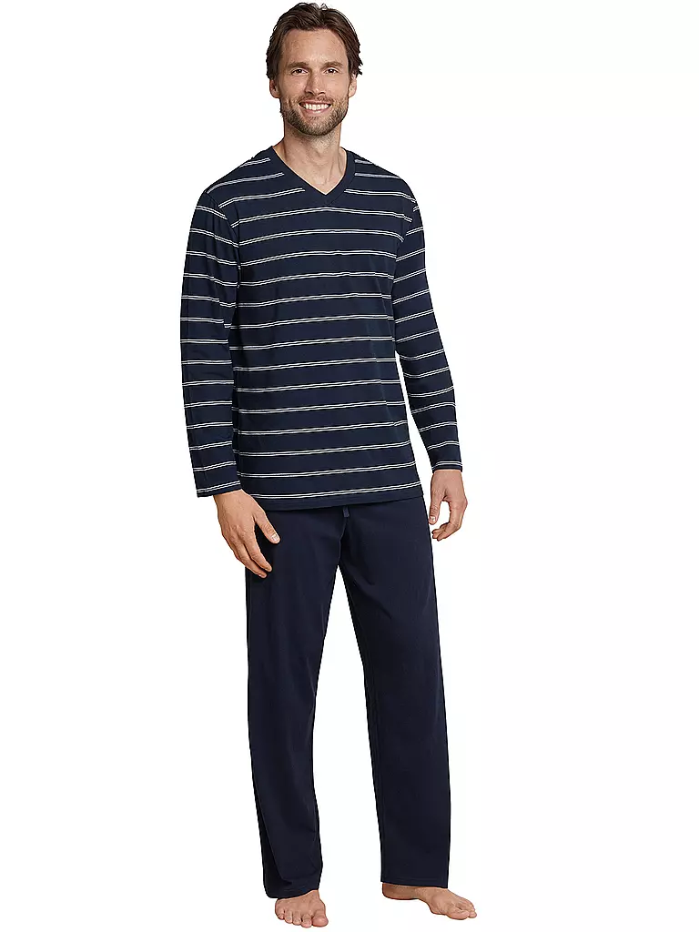 SCHIESSER Pyjama  blau