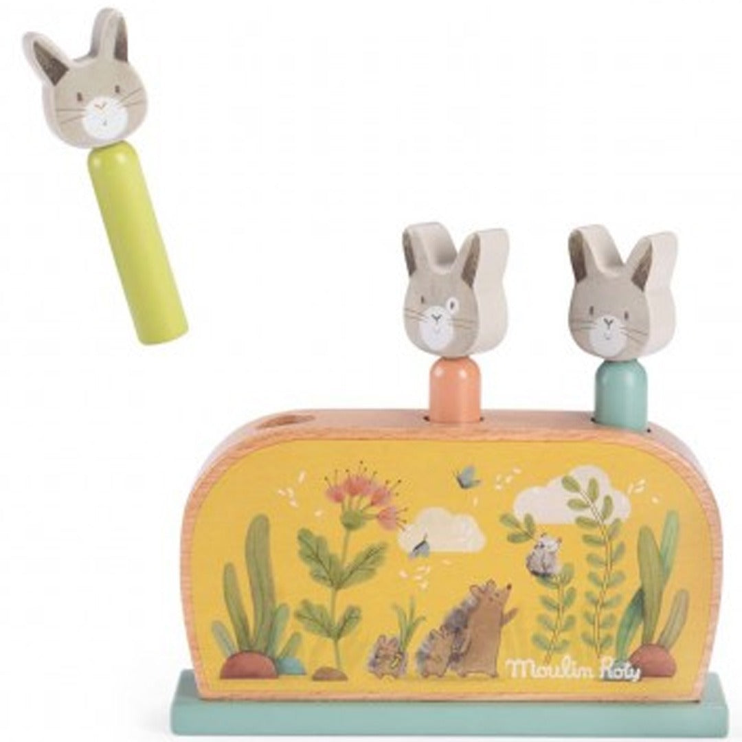 Moulin roty pop-up spel trois petits lapins