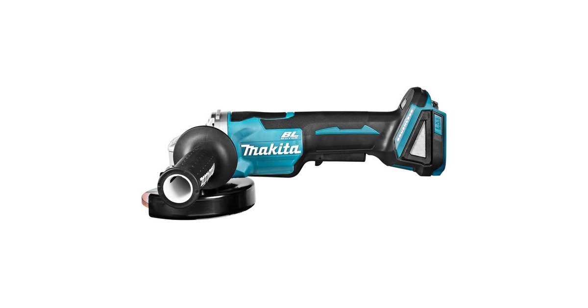 Makita18 V Haakse slijper 125 mm DGA505ZJ  (Blauw/zwart, accu's en lader niet inbegrepen | in Mbox | veiligheidsschakelaar)