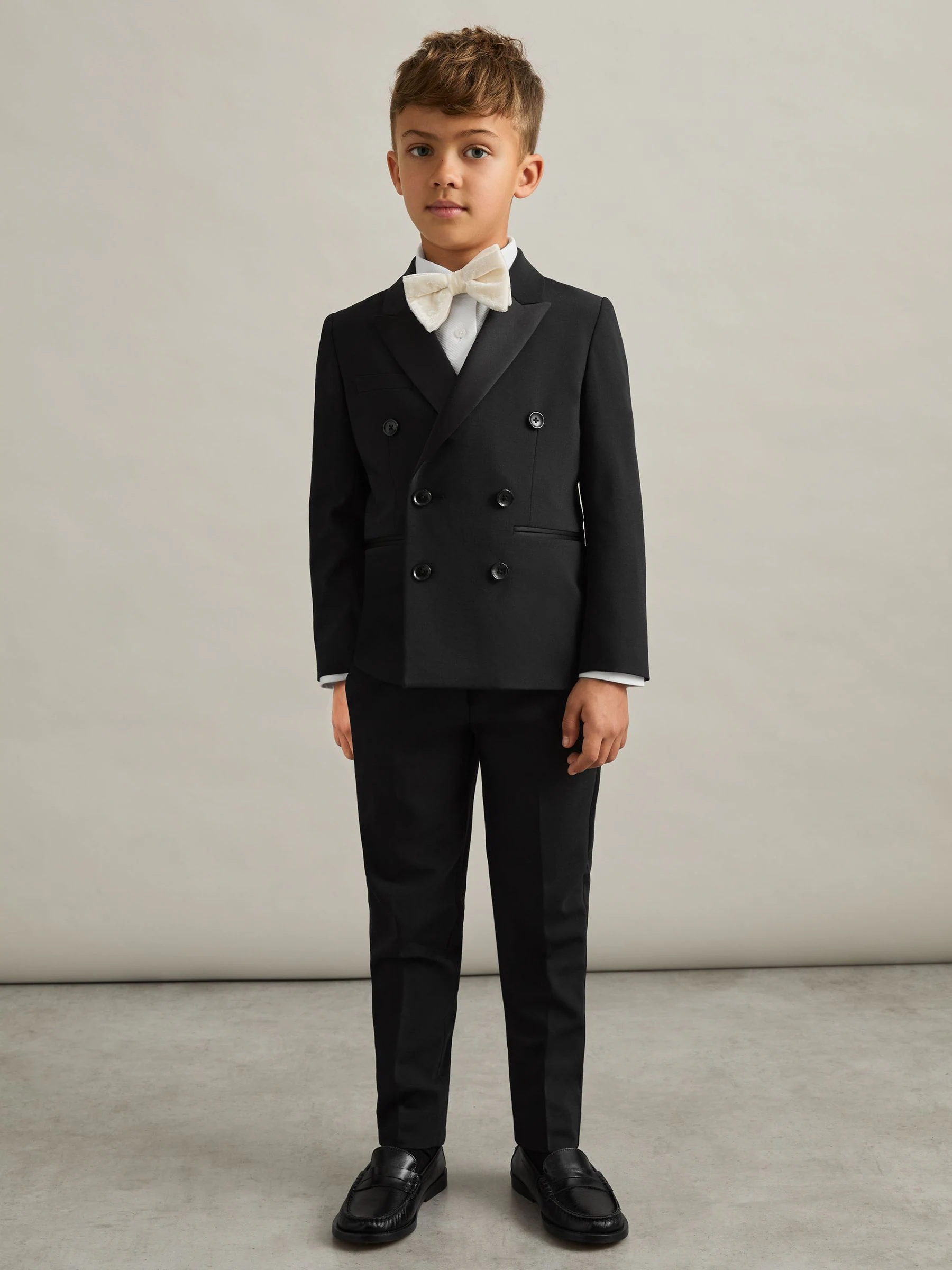 Reiss Knightsbridge Double-Breasted Tuxedo Blazer Wool-Blend