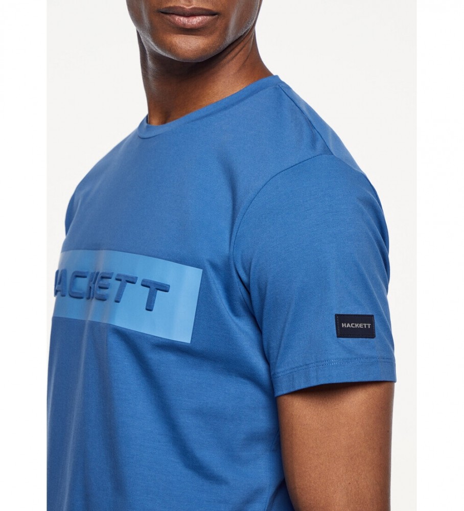 Camiseta Hackett Azul com Estampa do Logo