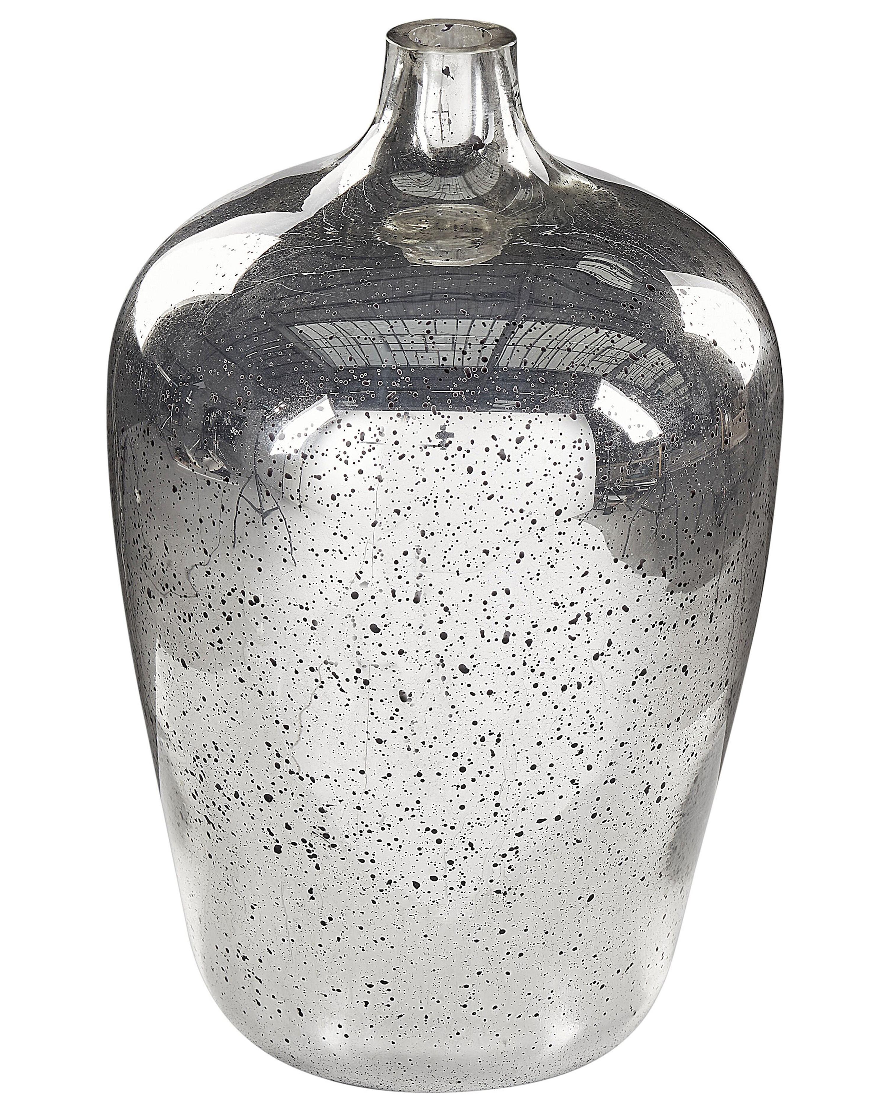 Bloemenvaas KACHORI Glas 40 cm Zilver